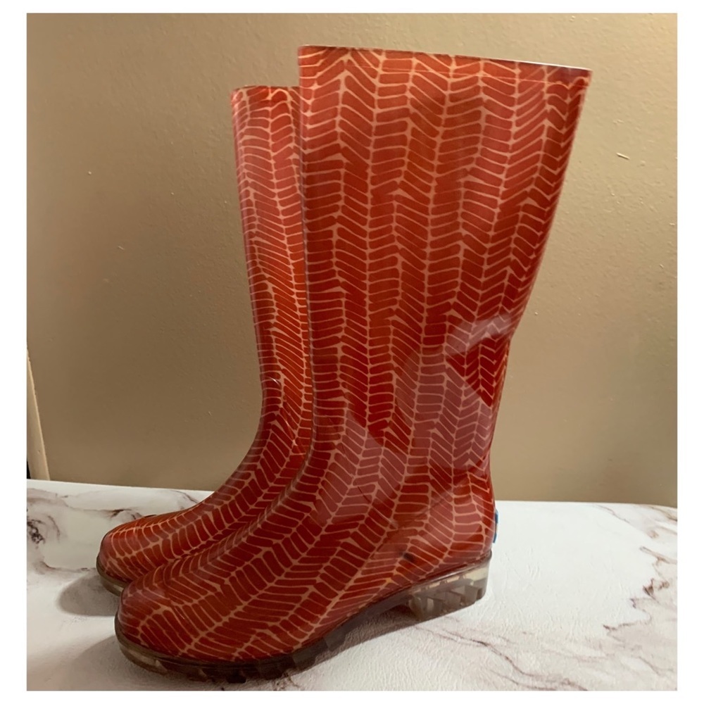 Toms Rain Boots Cabrilla Waterproof Rubber Printed